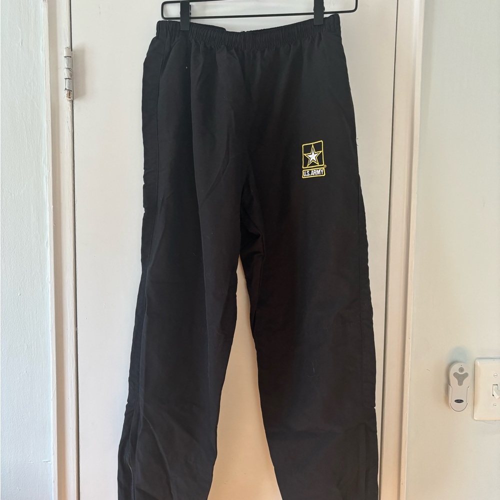 Men's Black Army Logo Pants